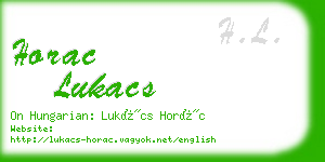 horac lukacs business card